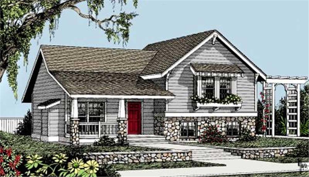 Front elevation of Small House Plans home (ThePlanCollection: House Plan #119-1182)
