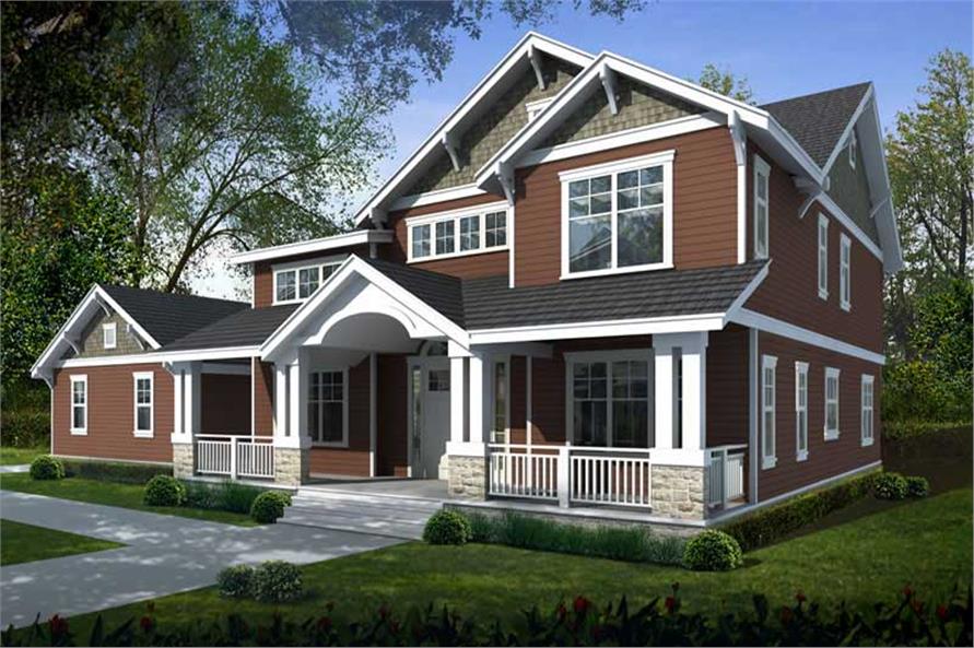 5-Bedroom, 3505 Sq Ft Ranch House Plan - 119-1221 - Front Exterior