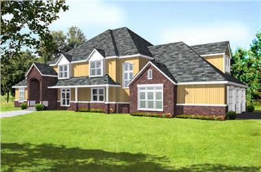 4-Bedroom, 5927 Sq Ft Colonial House Plan - 119-1248 - Front Exterior