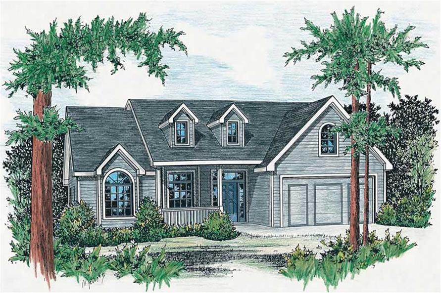 3-Bedroom, 1875 Sq Ft Country House Plan - 120-1057 - Front Exterior