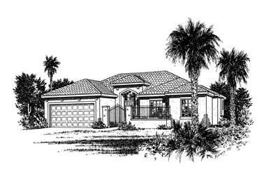 3-Bedroom, 1666 Sq Ft Contemporary Home Plan - 120-1082 - Main Exterior