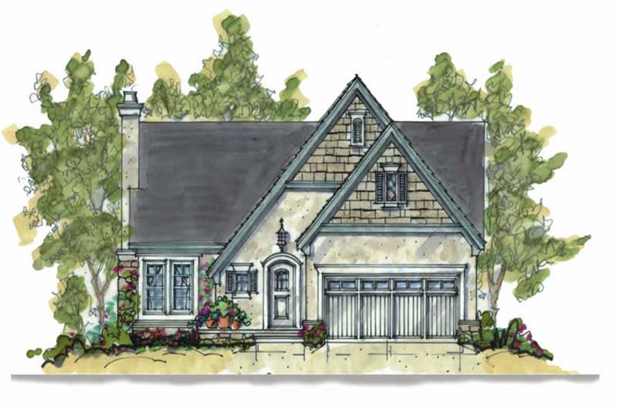 4-Bedroom, 1820 Sq Ft French Home Plan - 120-1130 - Main Exterior
