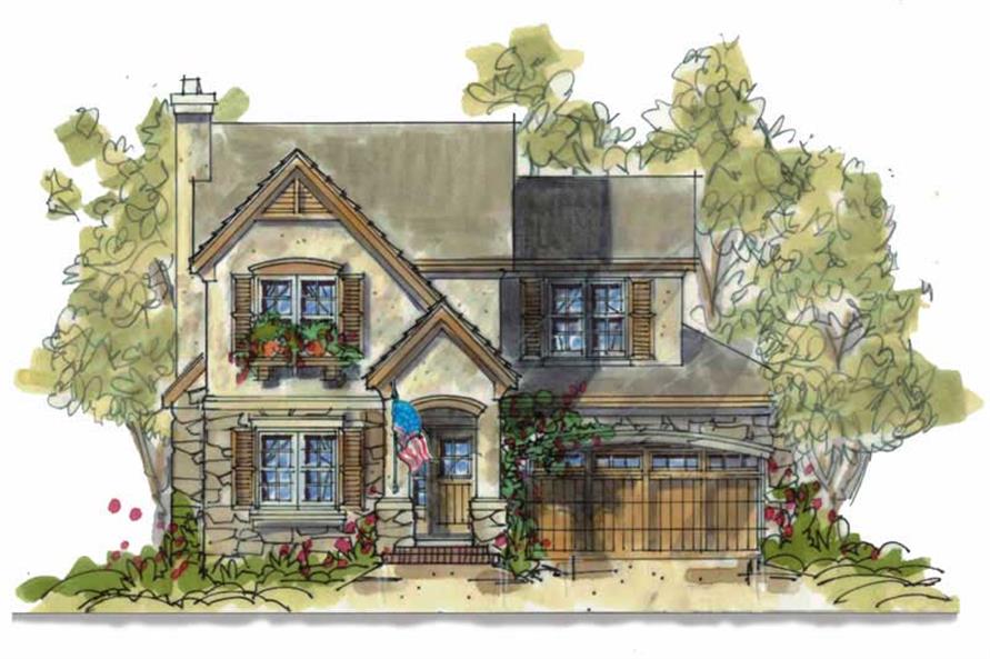 4-Bedroom, 1901 Sq Ft French House Plan - 120-1167 - Front Exterior