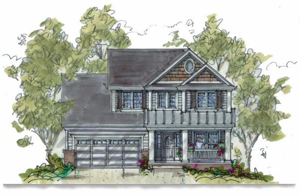 Front View of this 3-Bedroom, 1699 Sq Ft Plan - 120-1310
