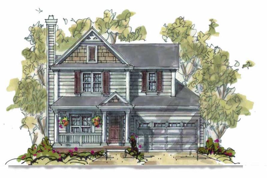 3-Bedroom, 1634 Sq Ft Country Home Plan - 120-1437 - Main Exterior