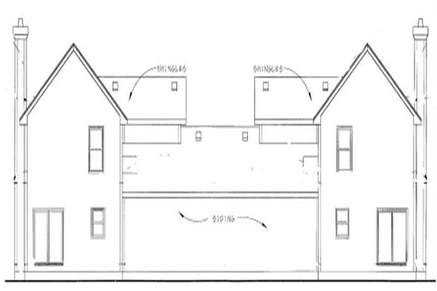 Home Plan Rear Elevation of this 3-Bedroom,1634 Sq Ft Plan -120-1603
