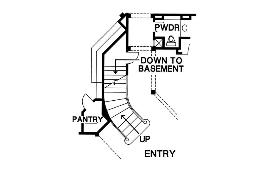 Stairway of this 4-Bedroom,3652 Sq Ft Plan -3652