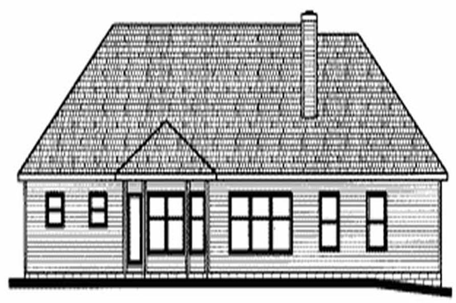 Home Plan Rear Elevation of this 3-Bedroom,1886 Sq Ft Plan -120-1631