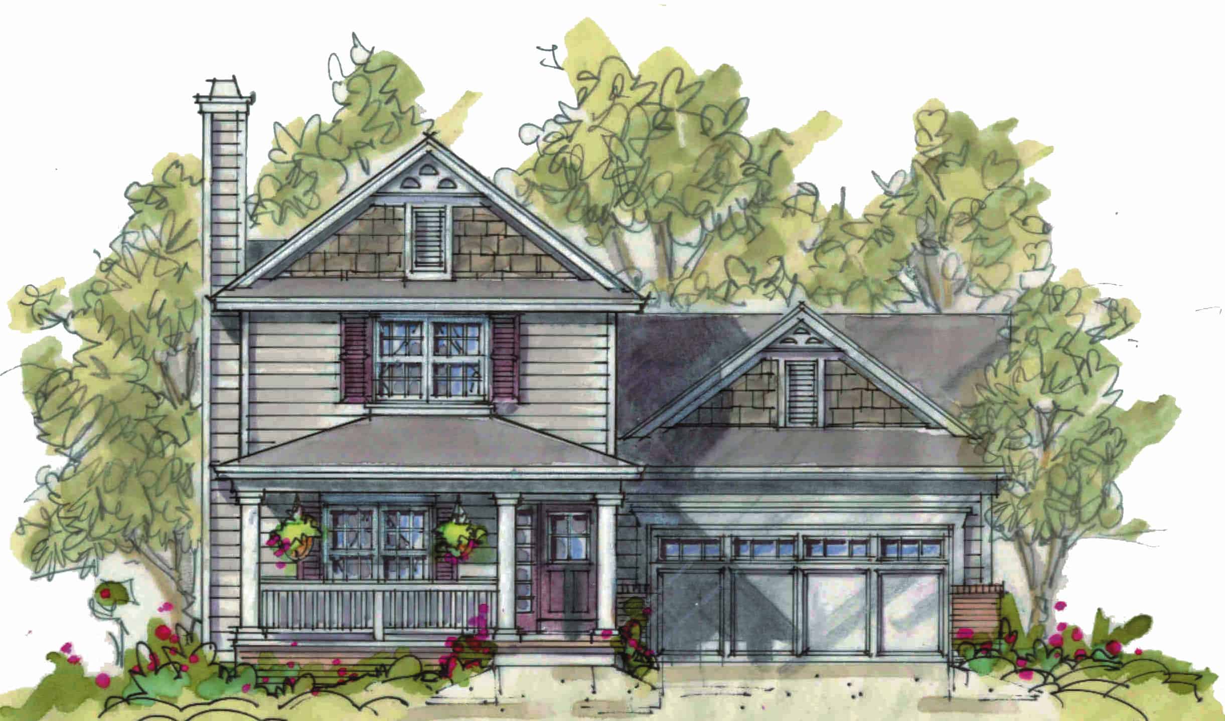Front View of this 3-Bedroom,1649 Sq Ft Plan -120-1632