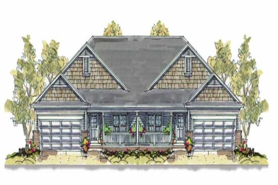 3-Bedroom, 1195 Sq Ft Multi-Unit House Plan - 120-1635 - Front Exterior