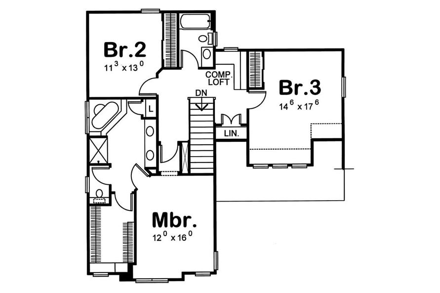Alternate Floor Plan of this 3-Bedroom,1568 Sq Ft Plan -1568
