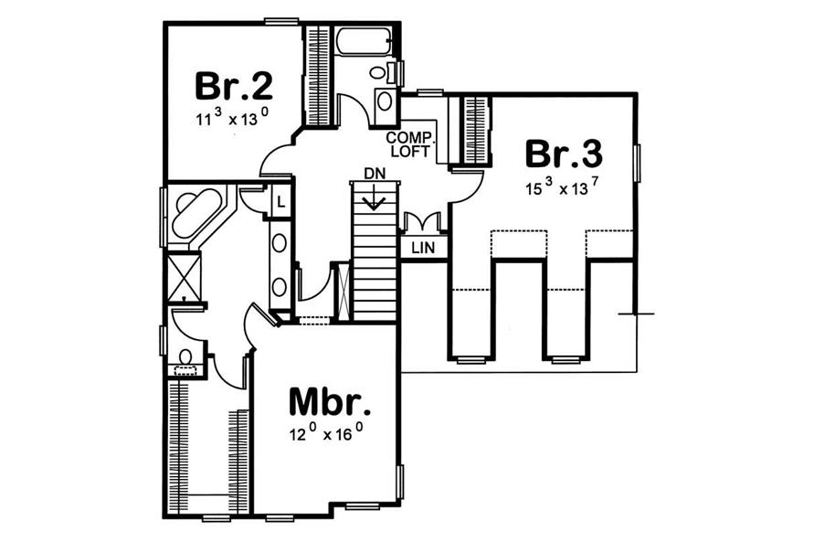 Alternate Floor Plan of this 3-Bedroom,1575 Sq Ft Plan -1575