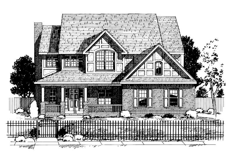Front View of this 4-Bedroom, 2364 Sq Ft Plan - 120-1646
