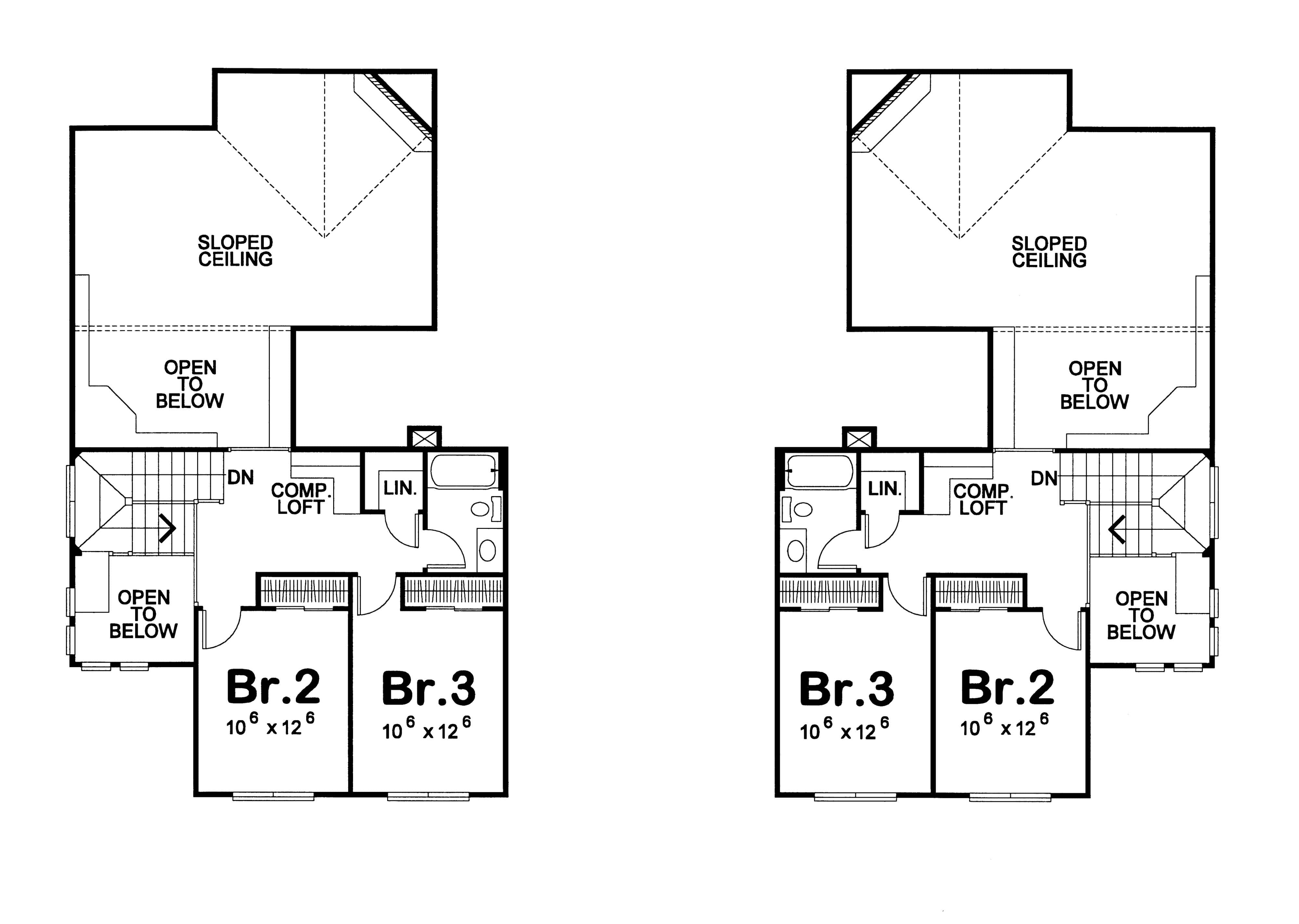 Upper Level of Duplex/Multi-Unit Plan #120-1706