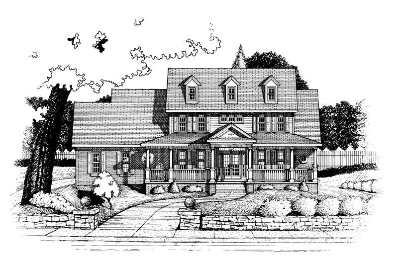 Front View of this 4-Bedroom, 2448 Sq Ft Plan - 120-1722