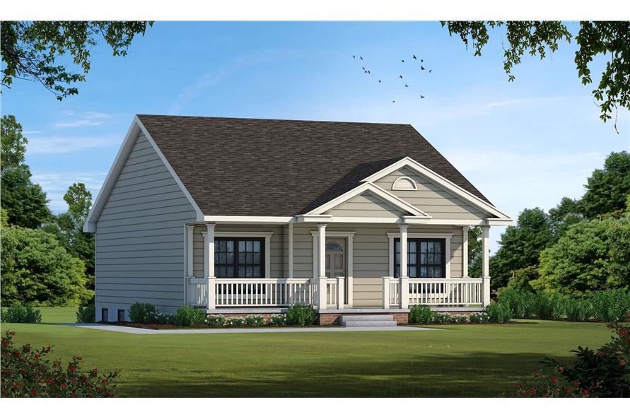 Front View of this 2-Bedroom,1142 Sq Ft Plan -120-1790