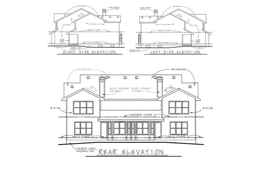 Home Plan Left Elevation of this 3-Bedroom,1818 Sq Ft Plan -120-1833