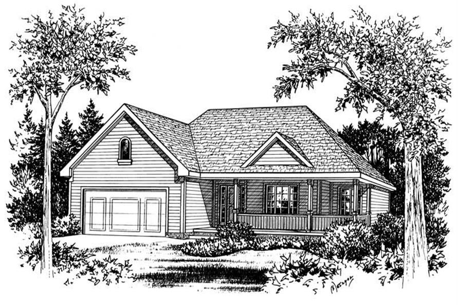 2-Bedroom, 1843 Sq Ft Ranch House Plan - 120-1839 - Front Exterior
