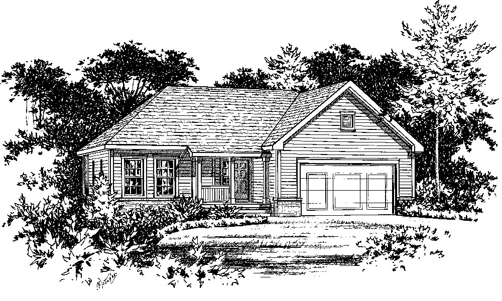 House Plan #120-1852 : 3 Bedroom, 1333 Sq Ft Small - Traditional Home | TPC