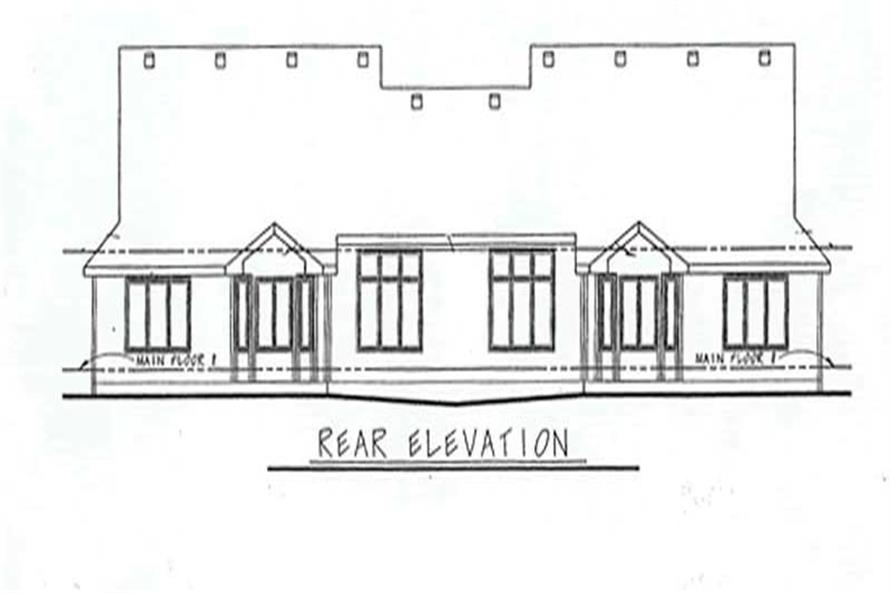 Home Plan Rear Elevation of this 3-Bedroom,1675 Sq Ft Plan -120-1887