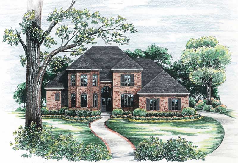 Front View of this 4-Bedroom, 2655 Sq Ft Plan - 120-1893
