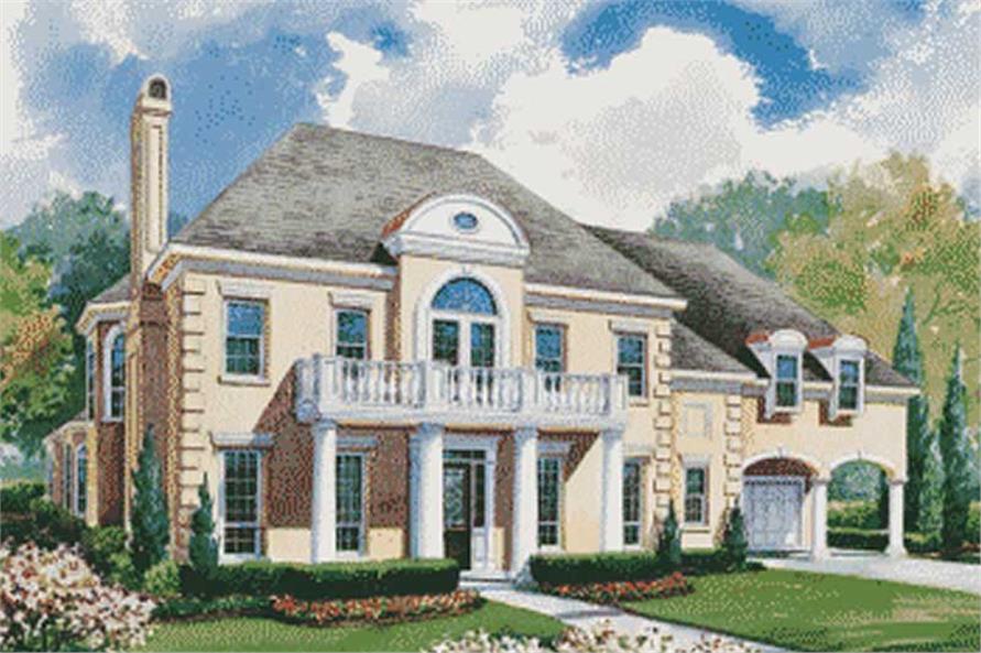 House Plan 120 1954 4 Bedroom 4345 Sq Ft Colonial French Home Tpc