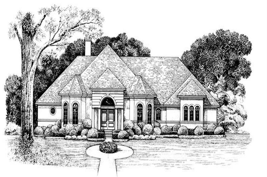 Front View of this 3-Bedroom, 2517 Sq Ft Plan - 120-1986