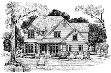 4-Bedroom, 2939 Sq Ft Country House Plan - 120-1987 - Front Exterior