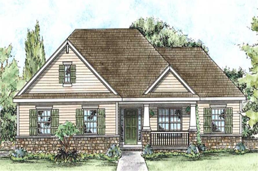 3-Bedroom, 1850 Sq Ft Country House Plan - 120-2060 - Front Exterior