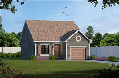 2-Bedroom, 1091 Sq Ft Ranch House - Plan #120-2069 - Front Exterior