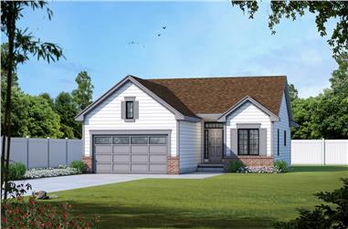 2-Bedroom, 1209 Sq Ft Ranch House - Plan #120-2070 - Front Exterior