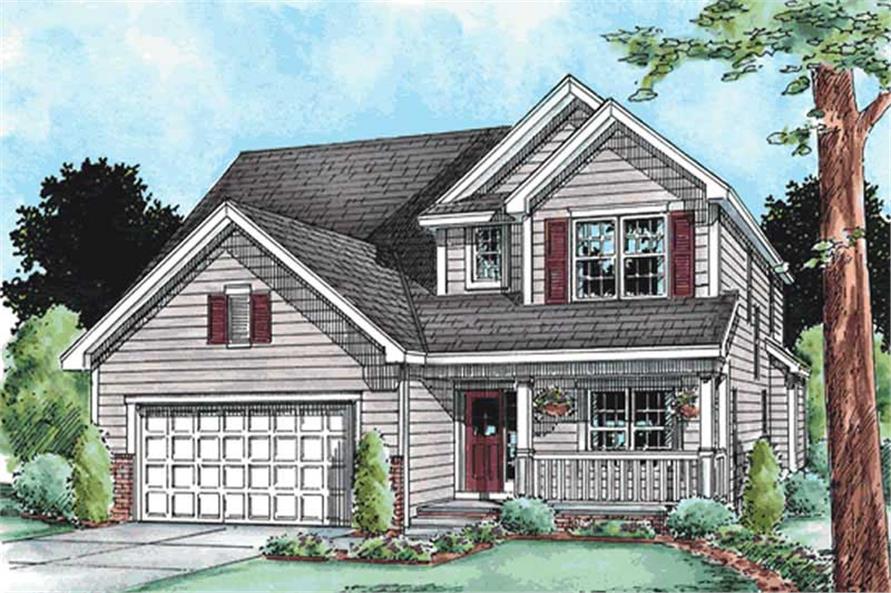 3-Bedroom, 2155 Sq Ft Country House Plan - 120-2092 - Front Exterior