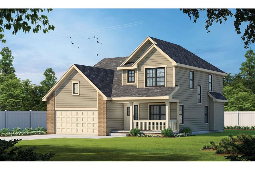Front View of this 3-Bedroom,2155 Sq Ft Plan -120-2092