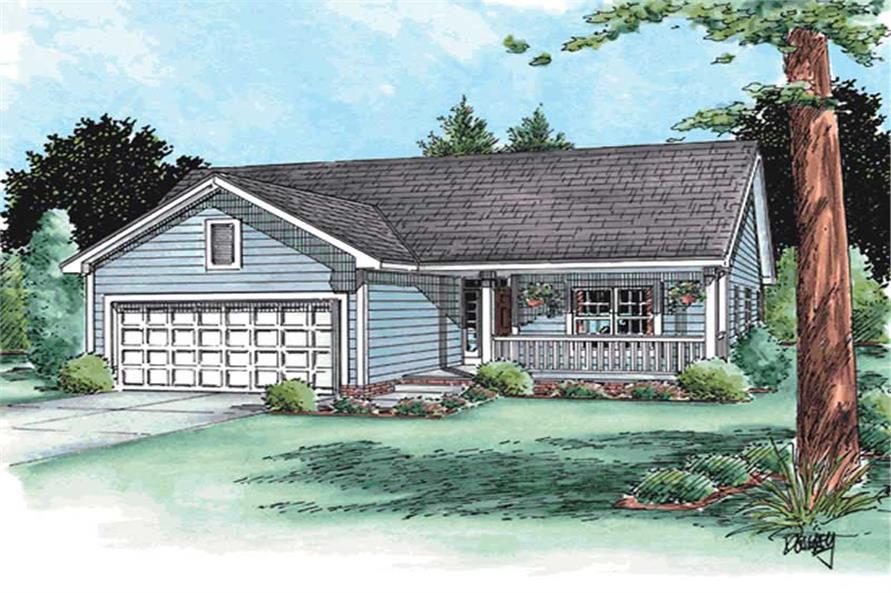 2-Bedroom, 1592 Sq Ft Small House Plans - 120-2097 - Front Exterior