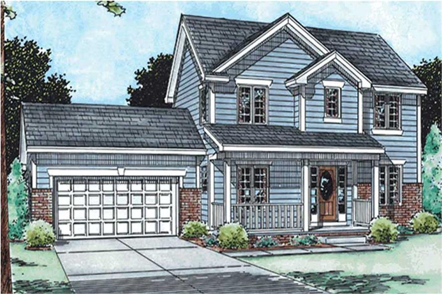 4-Bedroom, 2549 Sq Ft Country House Plan - 120-2100 - Front Exterior