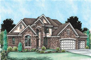 4-Bedroom, 2651 Sq Ft Traditional House Plan - 120-2113 - Front Exterior