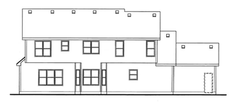 Home Plan Rear Elevation of this 4-Bedroom,2797 Sq Ft Plan -120-2119