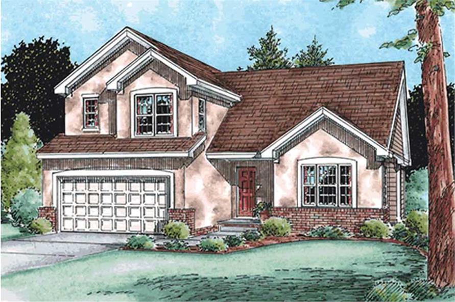 4-Bedroom, 1638 Sq Ft Small House Plans - 120-2134 - Main Exterior