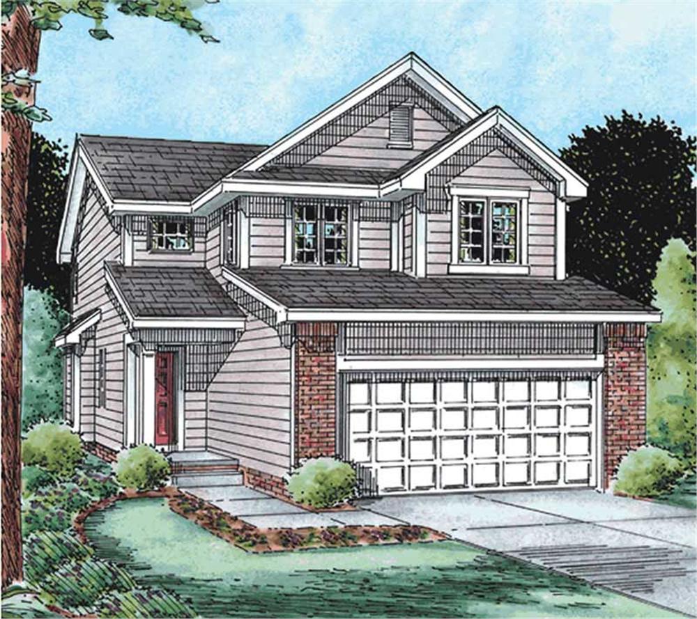 Front View of this 3-Bedroom, 1550 Sq Ft Plan - 120-2137