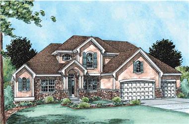 4-Bedroom, 2772 Sq Ft Country House Plan - 120-2138 - Front Exterior
