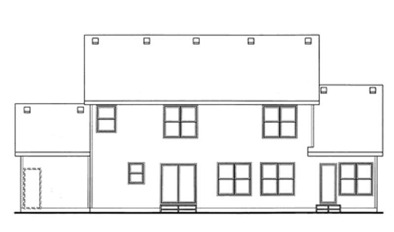 Home Plan Rear Elevation of this 4-Bedroom,2736 Sq Ft Plan -120-2149