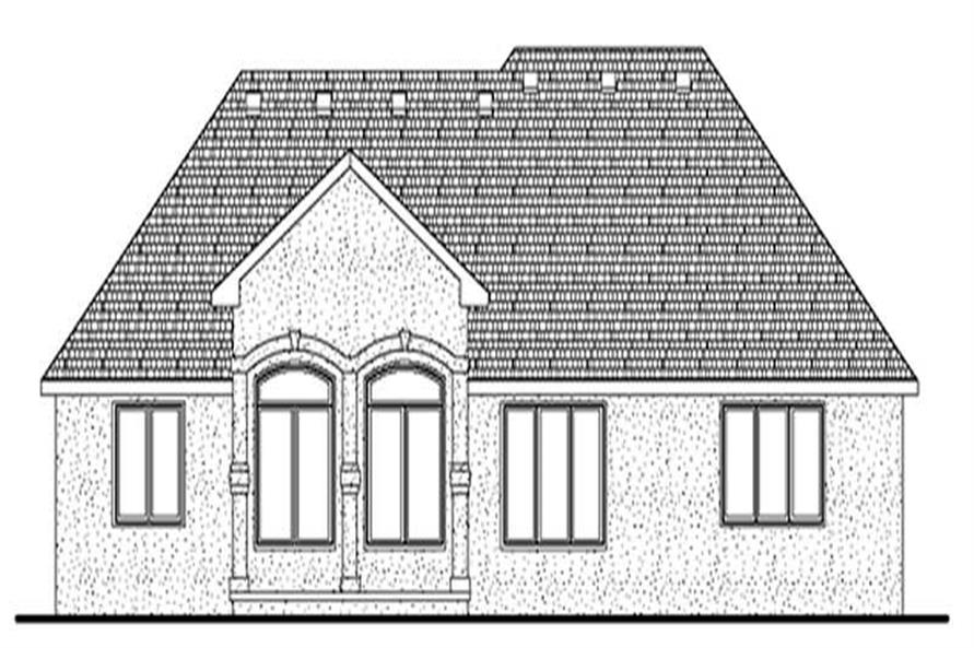 Home Plan Rear Elevation of this 3-Bedroom,2038 Sq Ft Plan -120-2170