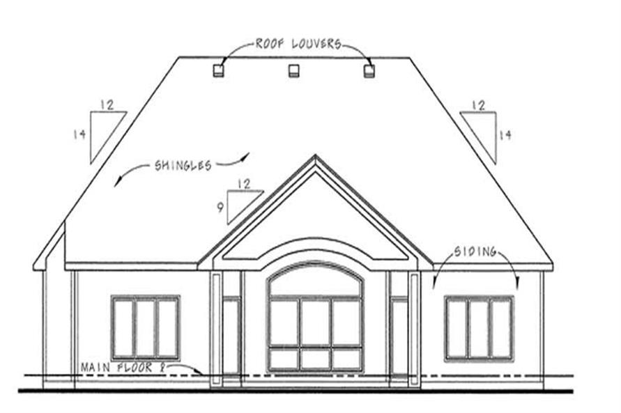 Home Plan Rear Elevation of this 2-Bedroom,2255 Sq Ft Plan -120-2175