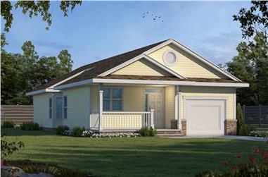 3-Bedroom, 1332 Sq Ft Country House Plan - 120-2197 - Front Exterior