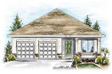 2-Bedroom, 1550 Sq Ft Ranch House Plan - 120-2201 - Front Exterior