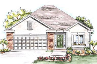 2-Bedroom, 1550 Sq Ft Ranch House Plan - 120-2202 - Front Exterior