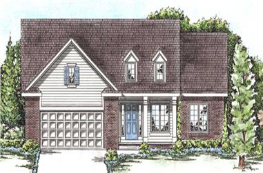 3-Bedroom, 1467 Sq Ft Cape Cod House Plan - 120-2207 - Front Exterior