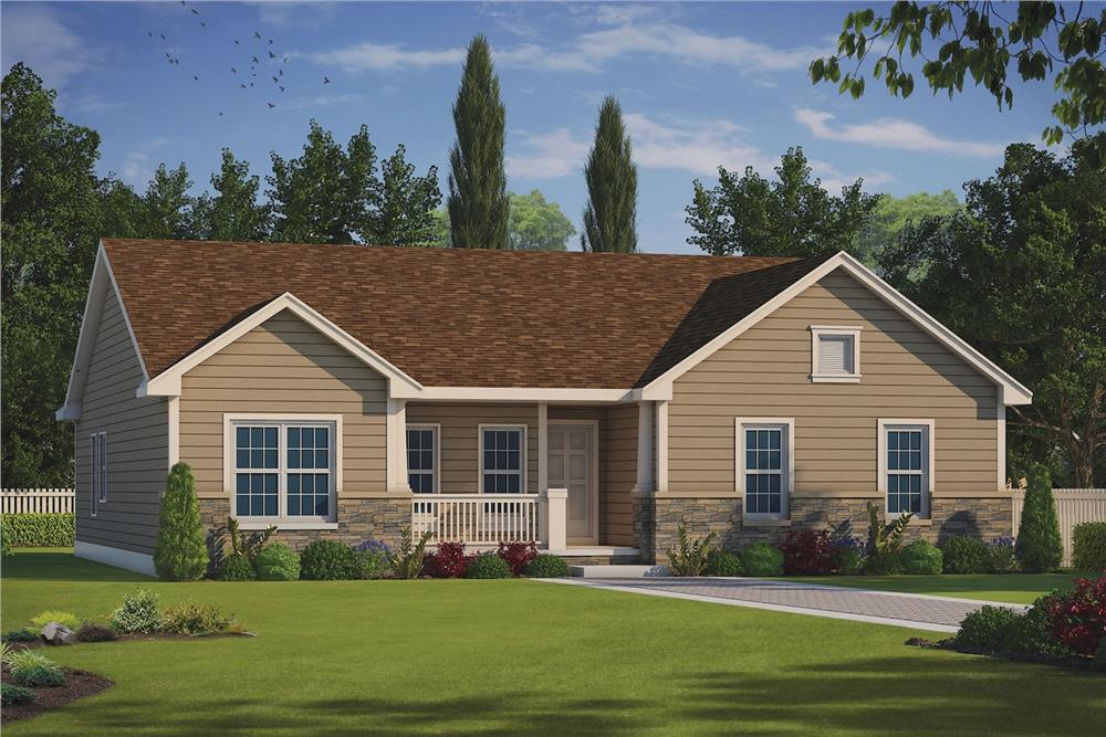 Traditional style home plan (House Plan #120-2235) at The Plan Collection.