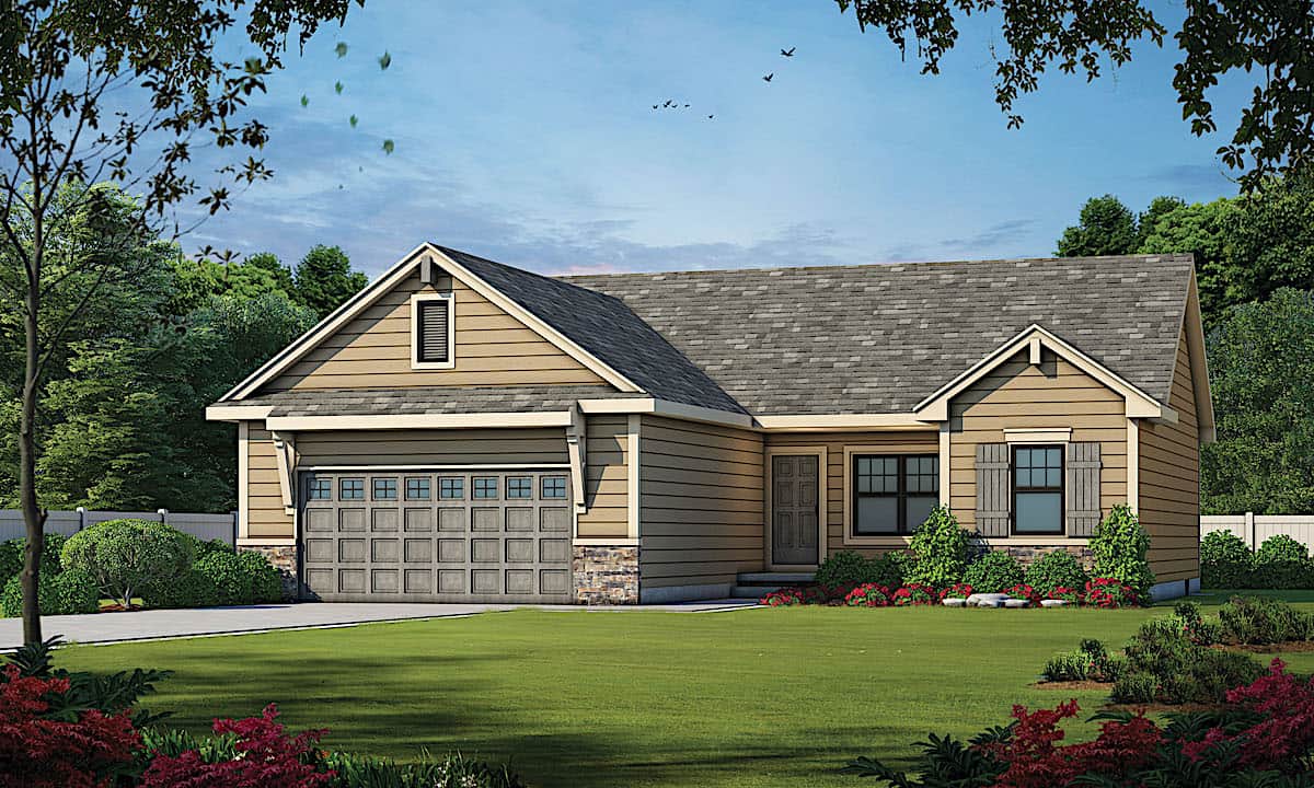 Ranch style home (ThePlanCollection: Plan #120-2237)