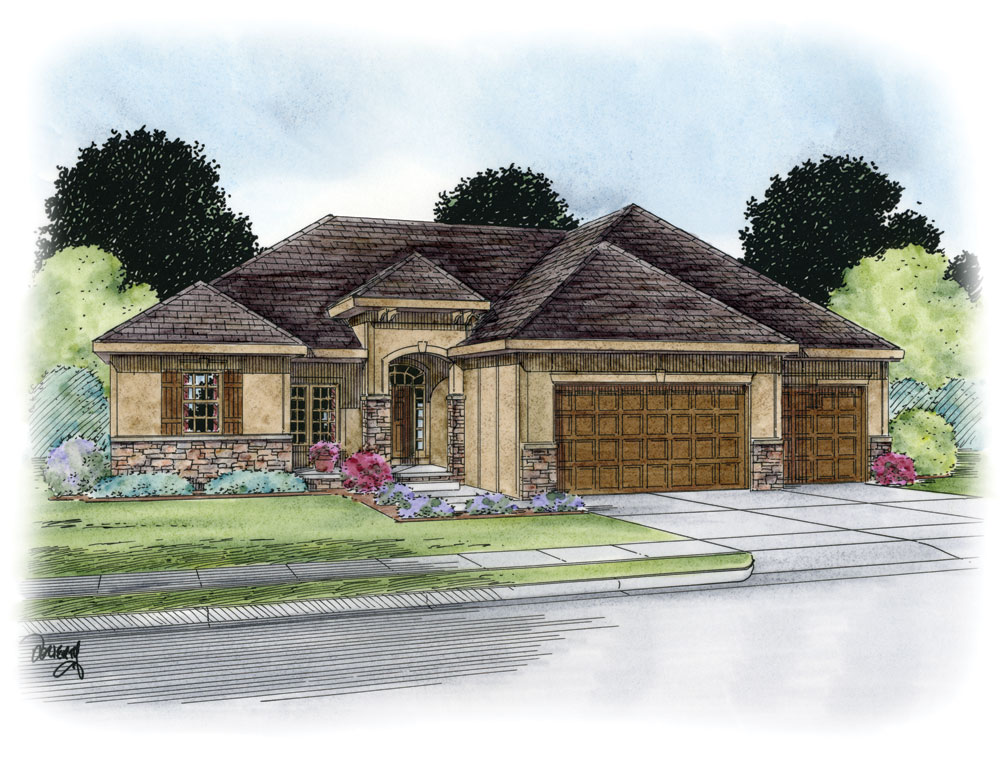 Front View of this 3-Bedroom, 1720 Sq Ft Plan - 120-2238